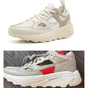 Brandblack x Vibram Women's Aura 130 Tan and Red Chunky Sneakers